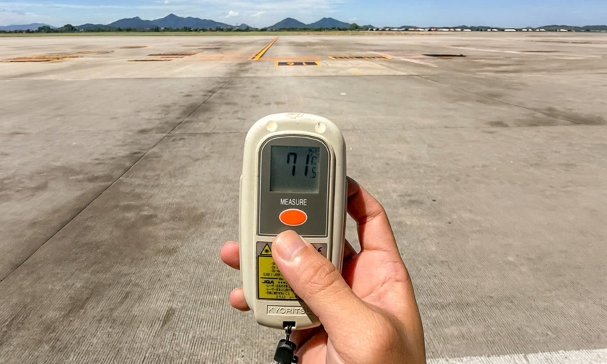 Sân bay Nội Bài: Dù nhiệt độ ngoài trời 71 độ C, vẫn duy trì bảo đảm an toàn bay 